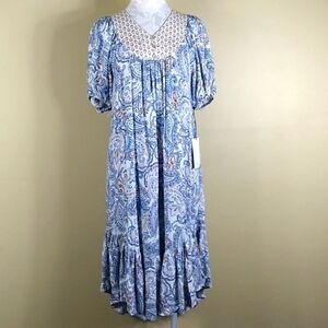 Lucky Brand Blue Paisley Dress